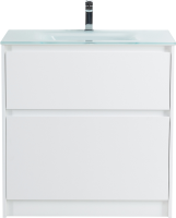 Мебель для ванной комнаты BelBagno Kraft 80 напольная, bianco opaco, раковина BB810/465-LV-VTR-BL