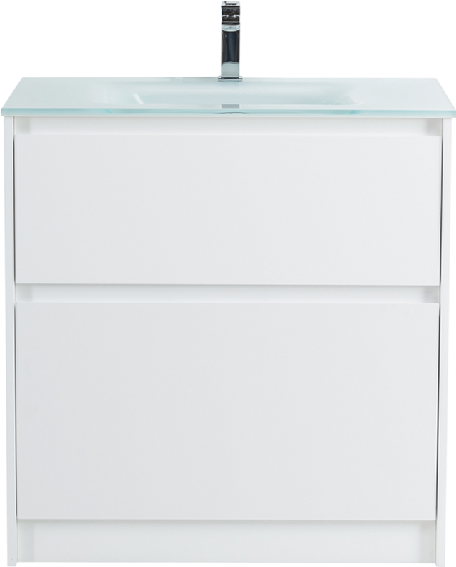 Мебель для ванной комнаты BelBagno Kraft 80 напольная, bianco opaco, раковина BB810/465-LV-VTR-BL