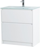Мебель для ванной комнаты BelBagno Kraft 80 напольная, bianco opaco, раковина BB810/465-LV-VTR-BL