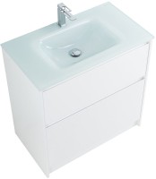 Мебель для ванной комнаты BelBagno Kraft 80 напольная, bianco opaco, раковина BB810/465-LV-VTR-BL