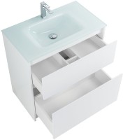 Мебель для ванной комнаты BelBagno Kraft 80 напольная, bianco opaco, раковина BB810/465-LV-VTR-BL