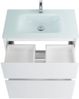 Мебель для ванной комнаты BelBagno Kraft 80 напольная, bianco opaco, раковина BB810/465-LV-VTR-BL