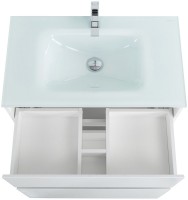 Мебель для ванной комнаты BelBagno Kraft 80 напольная, bianco opaco, раковина BB810/465-LV-VTR-BL