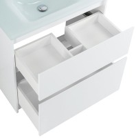 Мебель для ванной комнаты BelBagno Kraft 80 напольная, bianco opaco, раковина BB810/465-LV-VTR-BL