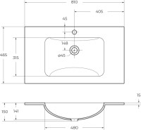 Мебель для ванной комнаты BelBagno Kraft 80 напольная, bianco opaco, раковина BB810/465-LV-VTR-BL