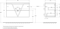 Мебель для ванной комнаты BelBagno Vittoria 100 подвесная, bianco opaco, черная матовая раковина