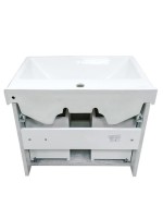 Тумба с раковиной Comforty Никосия 60П подвесная, белый глянец