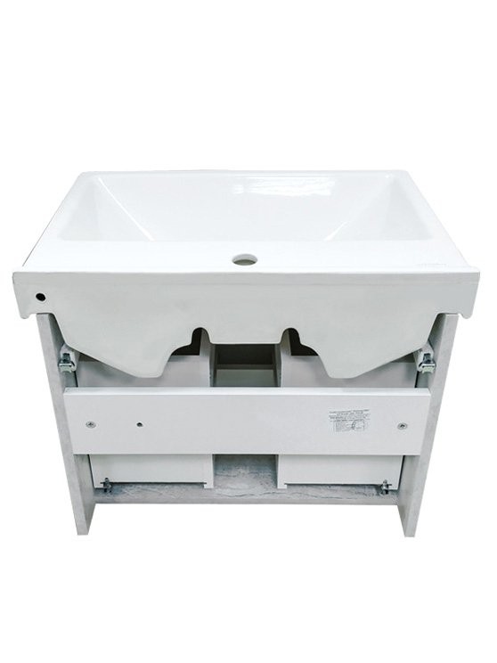 Тумба с раковиной Comforty Никосия 60П подвесная, белый глянец