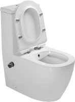 Унитаз-моноблок напольный SantiLine SL-5011SM-BD безободковый, с микролифтом, встроенный смеситель