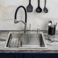 Мойка кухонная Melana ProfLine R5050H в комплекте с дозатором и коландером, сатин