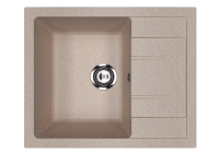 Мойка кухонная Ulgran U-607 302 песочная + дозатор U-01 песочный