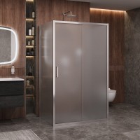 Душевой уголок Cezares Molveno AH-12 130х90 см, профиль хром, стекло рифленое