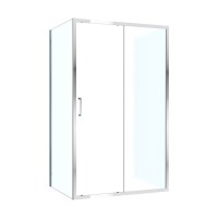 Душевой уголок Cezares Molveno AH-12 130х90 см, профиль хром, стекло рифленое