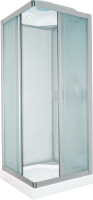 Душевая кабина Parly Frost FQ811 80x215, с поддоном, профиль сатин, стекло матовое