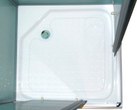 Душевая кабина Parly Frost FQ811 80x215, с поддоном, профиль сатин, стекло матовое