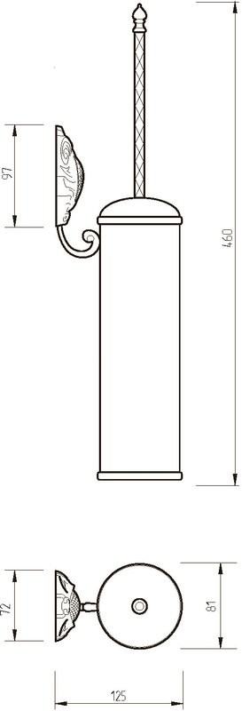 Ершик Migliore Cleopatra 16687 настенный, золото