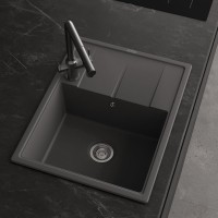 Мойка кухонная Abber Quarz AQ2903G матовая серая Мойка кухонная Abber Quarz AQ2903G матовая серая