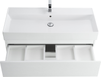 Мебель для ванной комнаты Cezares Molveno 46 100 bianco ghiaccio, с раковиной Cezares CZR-MIL-100-LVB