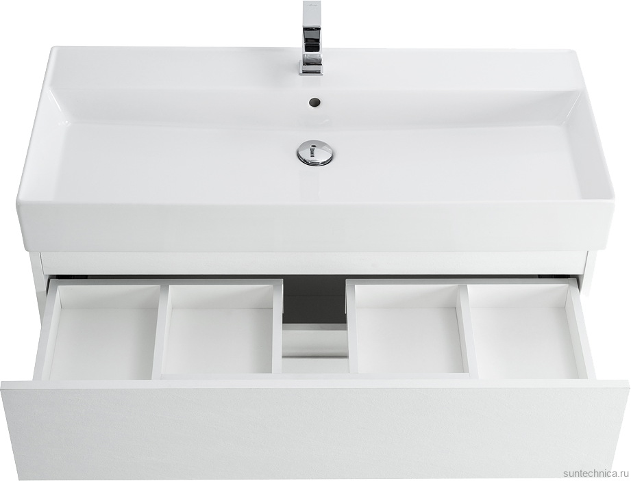 Мебель для ванной комнаты Cezares Molveno 46 100 bianco ghiaccio, с раковиной Cezares CZR-MIL-100-LVB
