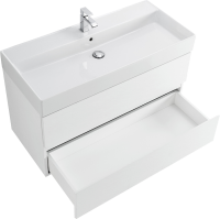 Мебель для ванной комнаты Cezares Molveno 46 100 bianco ghiaccio, с раковиной Cezares CZR-MIL-100-LVB