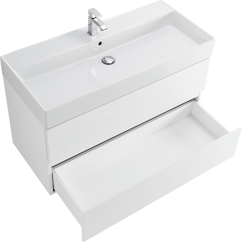 Мебель для ванной комнаты Cezares Molveno 46 100 bianco ghiaccio, с раковиной Cezares CZR-MIL-100-LVB