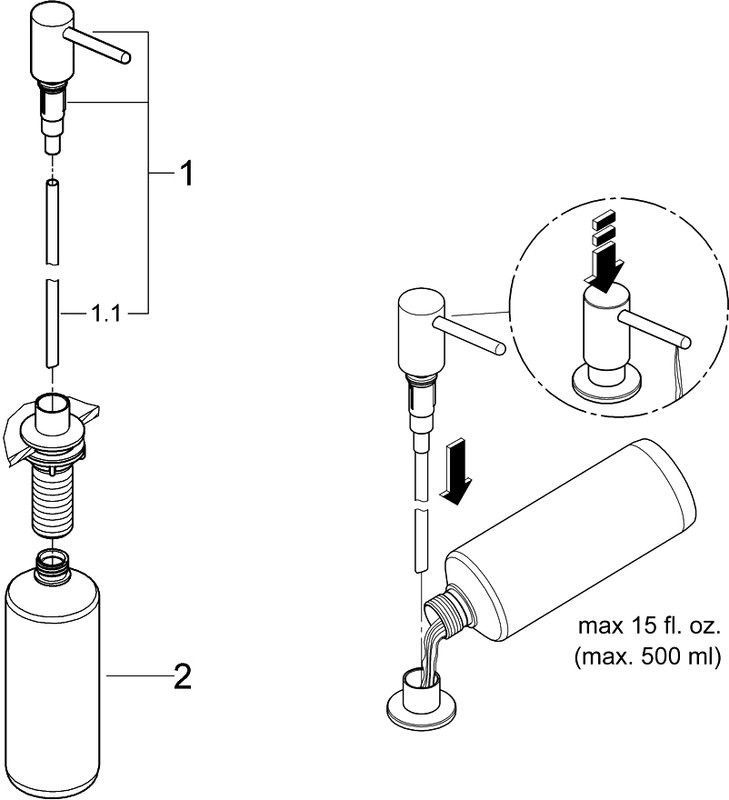 Дозатор для кухонной мойки Grohe Contemporary 40536000