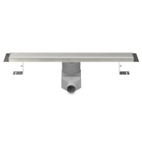 Душевой лоток AZARIO D40 Klasik 650 мм, регулируемый поворотный слив, пластиковый, решетка и рамка из нержавеющей стали (AZ-CH N 650 K)