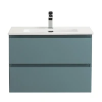 Тумба с раковиной BelBagno Kraft 70 подвесная, матовая голубая, раковина bb700etl