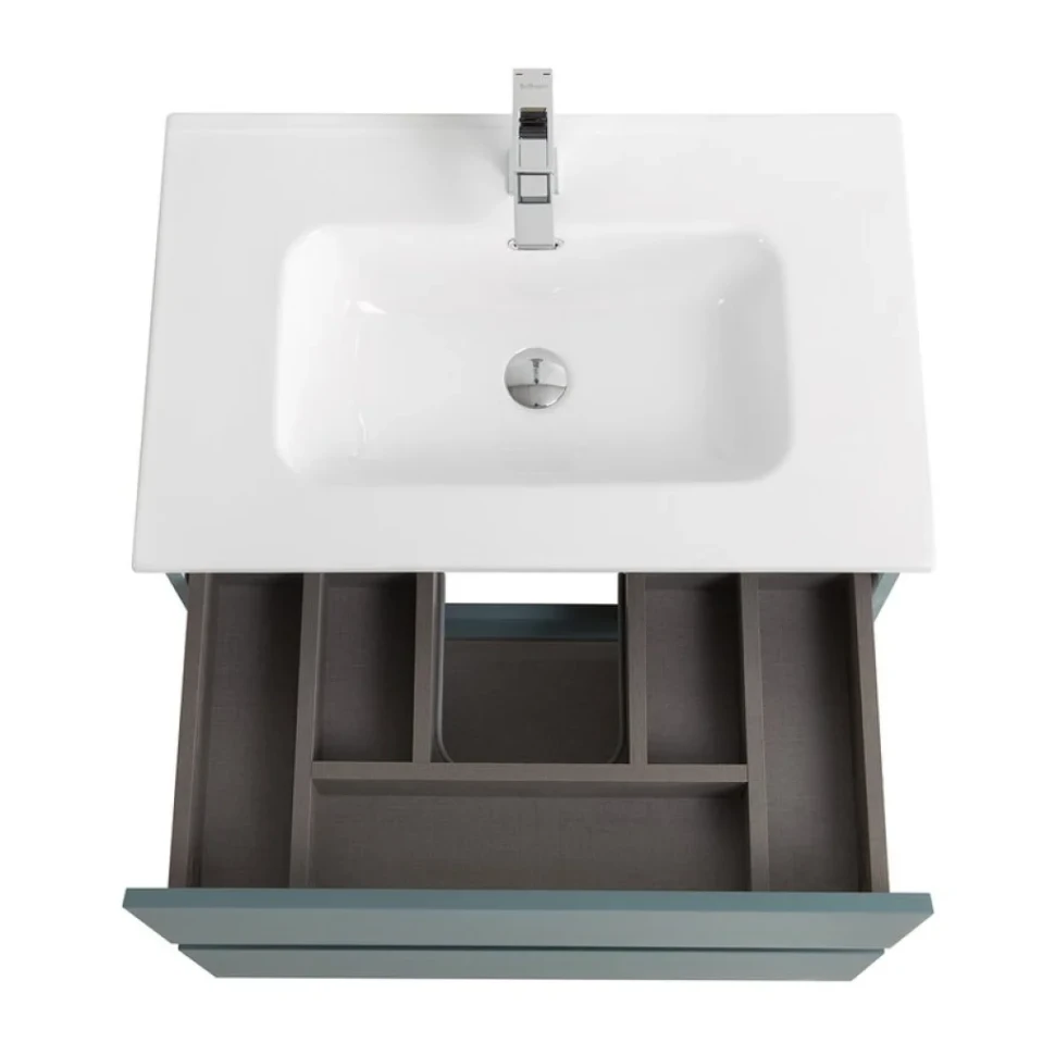 Тумба с раковиной BelBagno Kraft 70 подвесная, матовая голубая, раковина bb700etl