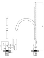 Смеситель для кухни ESKO Coral CL03GChr с гибким изливом, серый