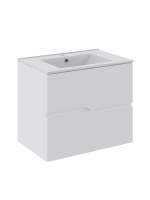 Тумба с раковиной Runo Палермо 60 подвесная, глянцевая белая