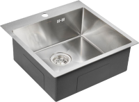 Комплект Мойка Paulmark Kroner PM215151-BS брашированная нержавеющая сталь + Смеситель Siegen Si213111-CRw хром, с гибким изливом + Измельчитель Bone Crusher BC 610-AS