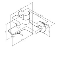 Смеситель для ванны с душем AM.PM X-Joy TouchReel F85A10500 хром