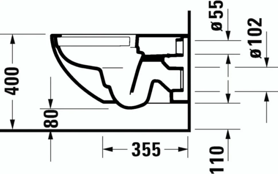 Комплект Унитаз подвесной Duravit Architec 45720900A1 + Система инсталляции для унитазов AlcaPlast Sadromodul AM101/1120-001 с кнопкой и шумоизоляцией
