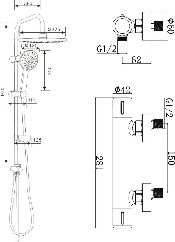 Душевая стойка Agger Thermo Thermo A2492200