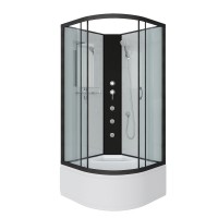 Душевая кабина Niagara Classic NG-6709-14BKG 100x100 см, без крыши, с гидромассажем