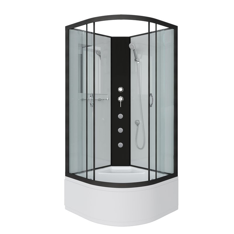 Душевая кабина Niagara Classic NG-6709-14BKG 100x100 см, без крыши, с гидромассажем
