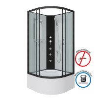 Душевая кабина Niagara Classic NG-6709-14BKG 100x100 см, без крыши, с гидромассажем