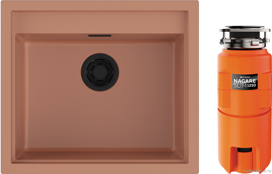 Комплект Мойка Omoikiri Sintesi 57 canyon + Измельчитель Nagare slim 1250