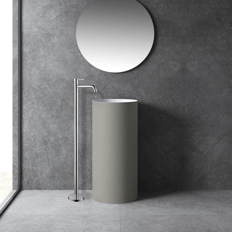 Напольный смеситель для раковины Abber Wasser Kreis AF8140 С ВНУТРЕННЕЙ ЧАСТЬЮ, хром