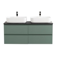 Тумба под раковину со столешницей BelBagno Kraft 120 подвесная, матовая еловая, столешница kep-120-2-mno, для двоих