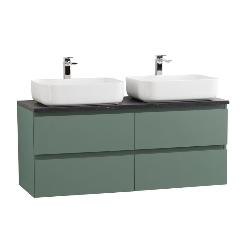 Тумба под раковину со столешницей BelBagno Kraft 120 подвесная, матовая еловая, столешница kep-120-2-mno, для двоих