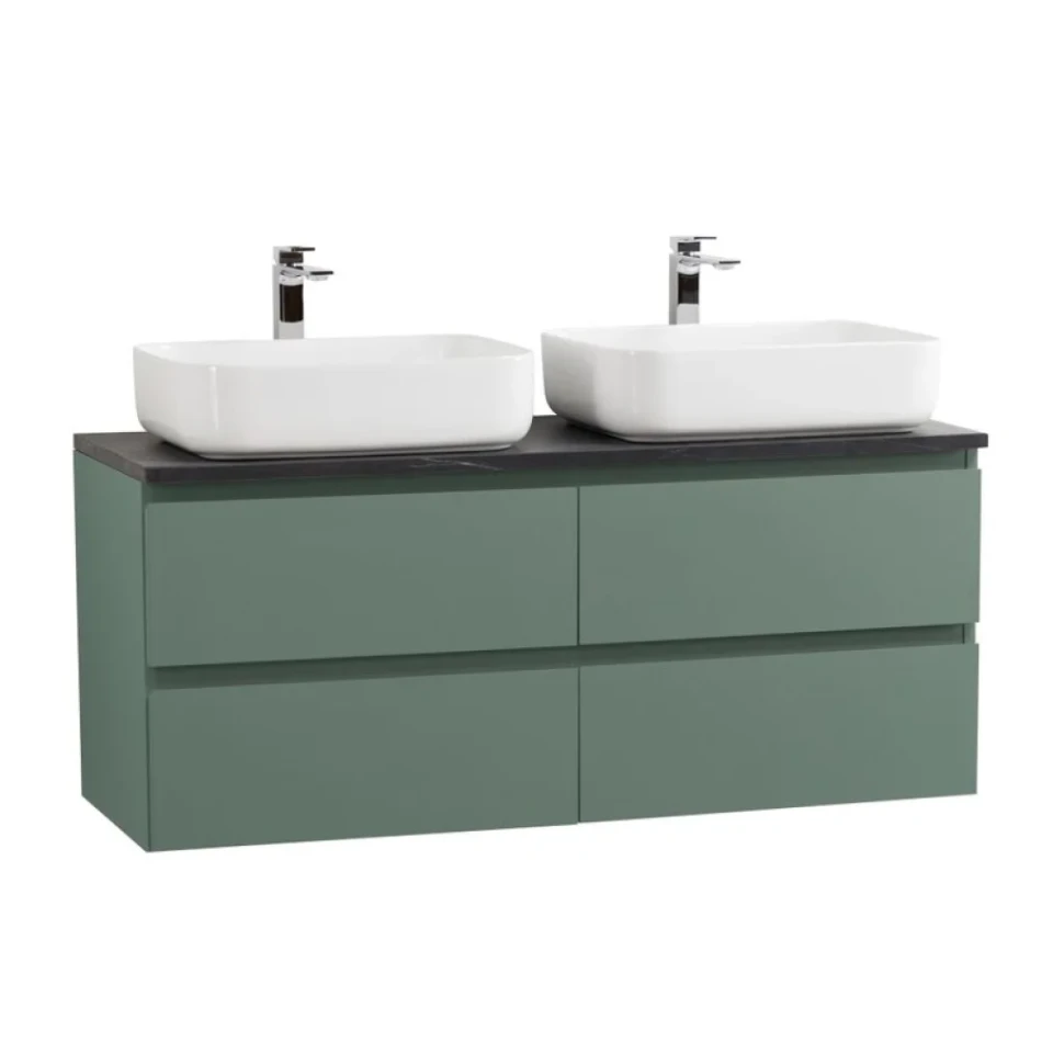 Тумба под раковину со столешницей BelBagno Kraft 120 подвесная, матовая еловая, столешница kep-120-2-mno, для двоих