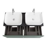 Тумба под раковину со столешницей BelBagno Kraft 120 подвесная, матовая еловая, столешница kep-120-2-mno, для двоих