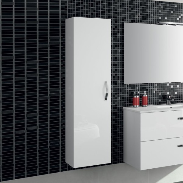 Шкаф пенал для ванной Jacob Delafon Ola белый блестящий