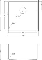 Мойка кухонная Emar PVD EMB-131 PVD Nano Satine Мойка кухонная Emar PVD EMB-131 PVD Nano Satine
