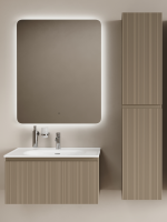 Мебель для ванной комнаты Sancos Code 80 подвесная, серо-бежевая