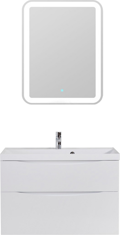 Мебель для ванной комнаты BelBagno Marino H60 bianco lucido, 90 см