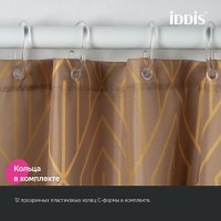 Штора для ванной IDDIS Base BG04P18i11 180х200, коричневая