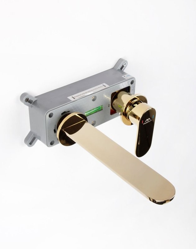 Смеситель для раковины Fashun A1185-35 С ВНУТРЕННЕЙ ЧАСТЬЮ, золото